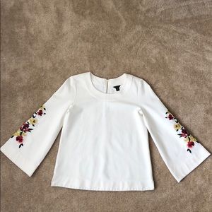 Ann Taylor 3/4 length Bell Sleeve Crew Sweatshirt